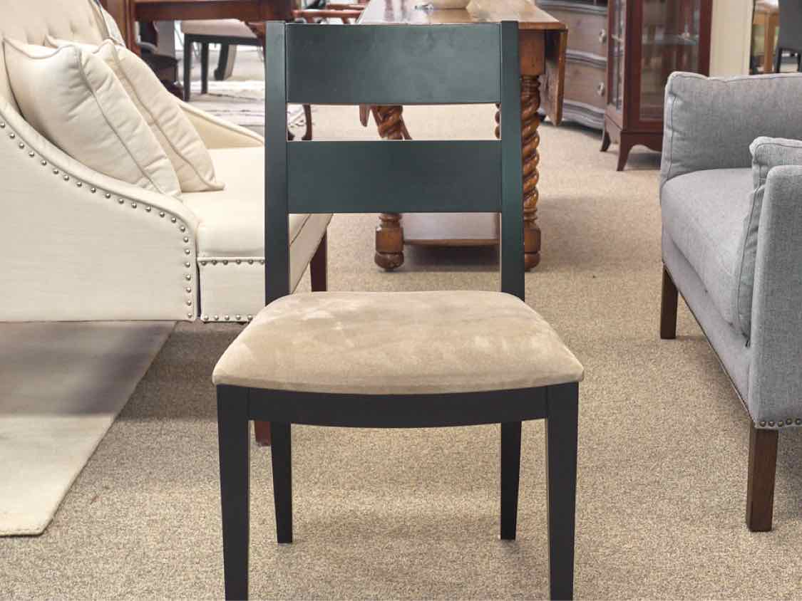Set of Four Crate & Barrel Slat Back Dining Chairs
