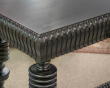 Noir Portuguese Console Table In Hand Rubbed Wash Satin Black Finish