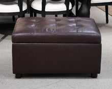 Leather Lift Ottoman