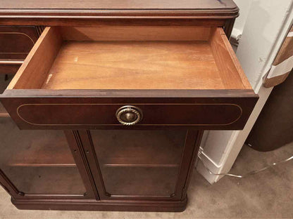 Mahogany Glass Door Display Cabinet
