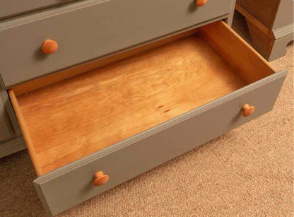 Jamestown Sterling Solid Cherry 7 Drawer Dresser in Eucalyptus Green Finish