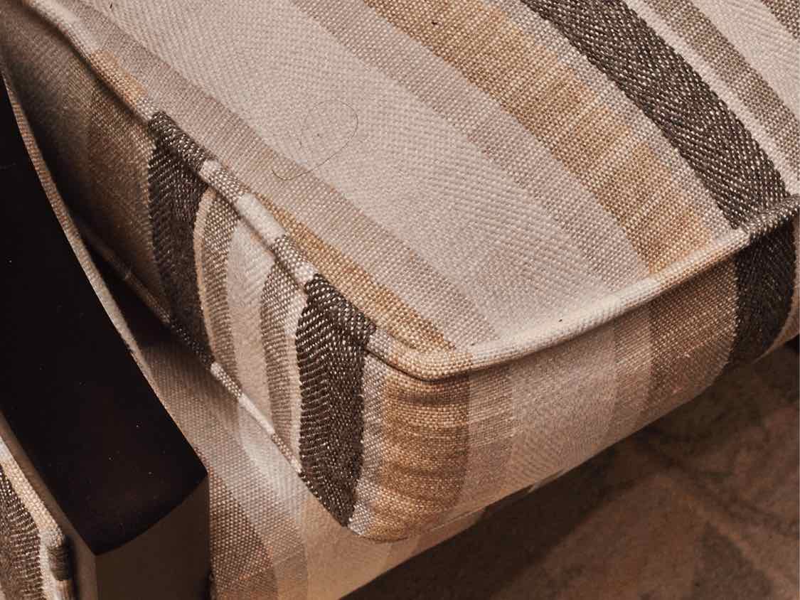 Pair Of  Sam Moore Black,Gray ,Tan,Ivory Striped Upholstered Chairs