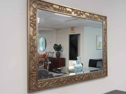 Horizontal Gold Framed Mirror