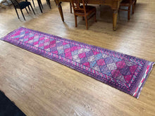 Purple and Pink Geometric Runner Rug