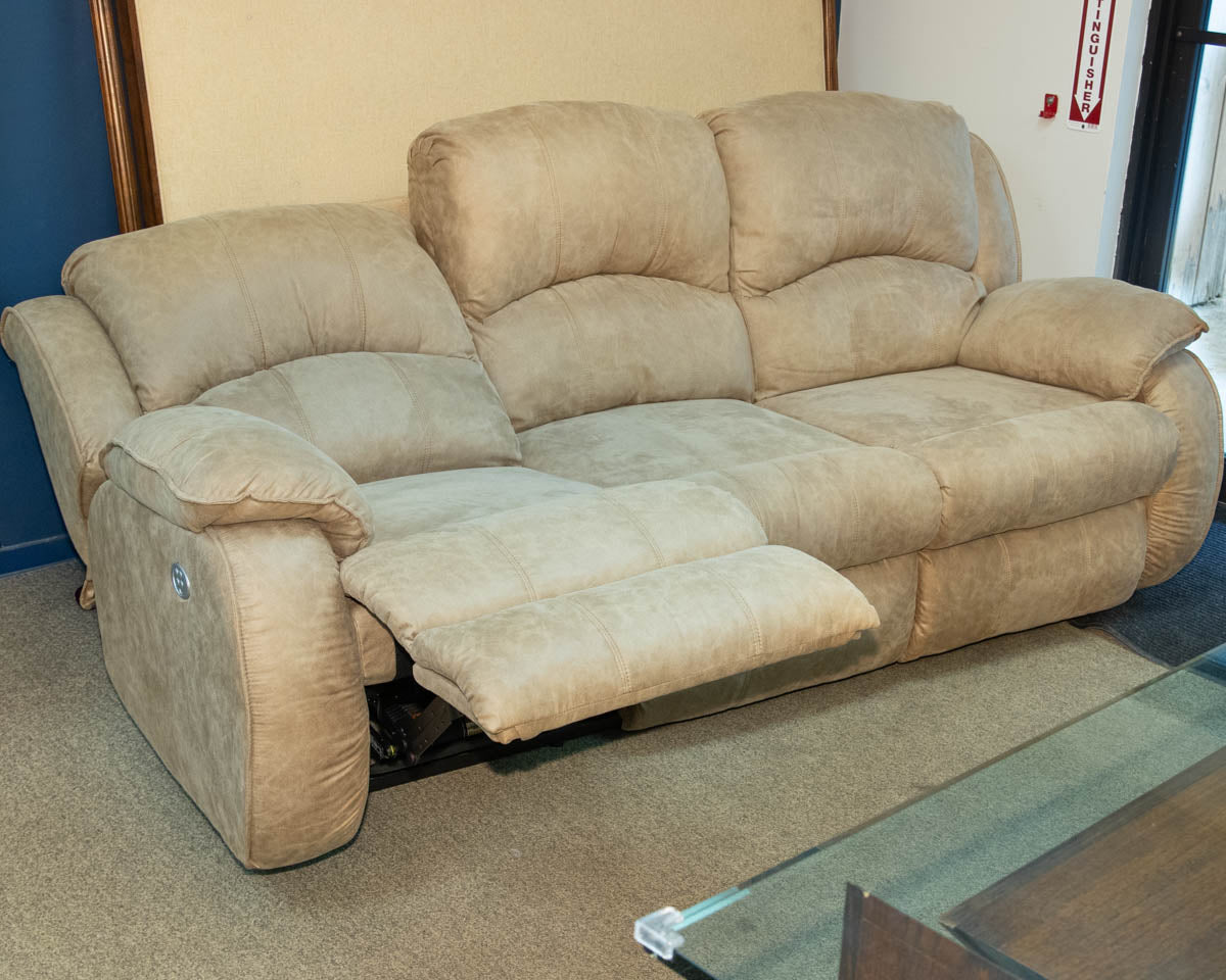 Southern Motion Power Wall Hugger 2 Reclining  Seat Camel Color Upholstered Sofa