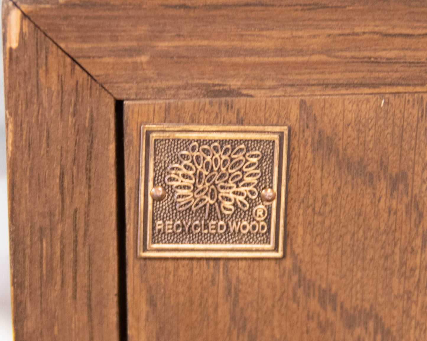 Pottery Barn Rustic Parquet Door Bar Cabinet
