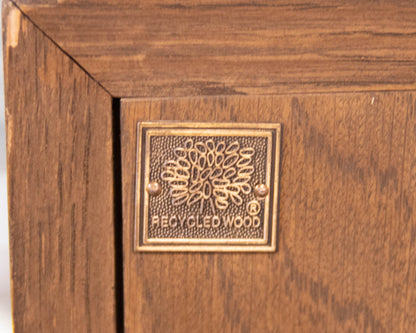 Pottery Barn Rustic Parquet Door Bar Cabinet