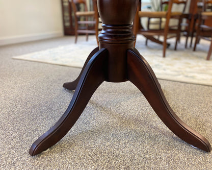 Dark Cherry Round Pedestal Dining Table