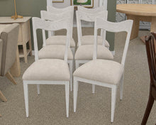 Set Of Six Silhouette Dining Chairs In Alabaster White Wash Finish