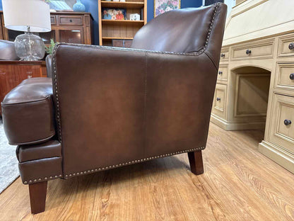 Chocolate Leather Arm Chair