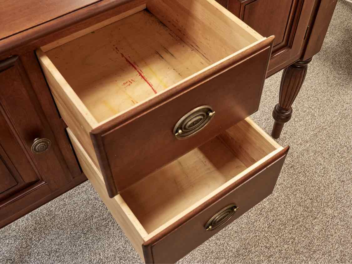 Nichols & Stone Cherry Server with Heirloom Finish & Brass Pulls