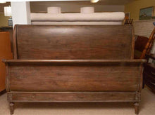 King Sleigh Bed in Espresso Distressed Finish