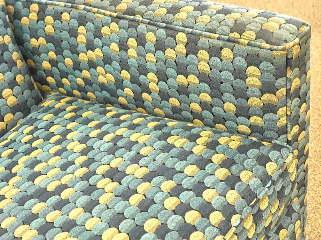 Sam Moore Blue Swivel Rocker Chair