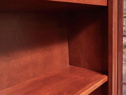 Cherry 5 Shelf 2 Door Bookcase
