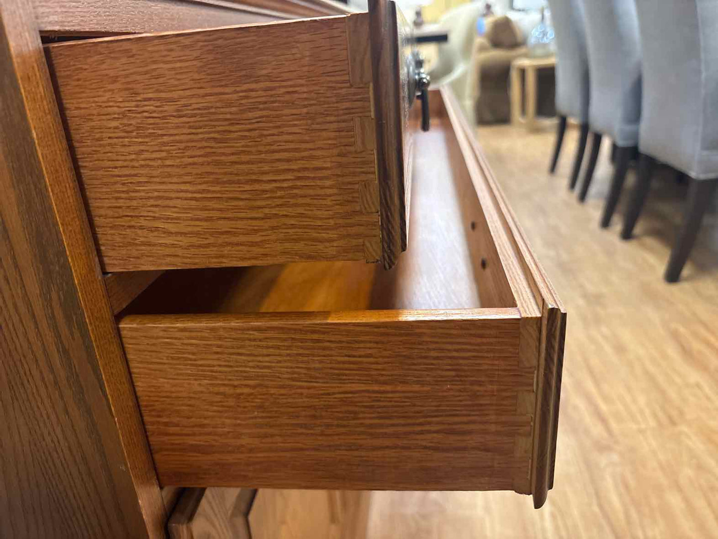 Hitchcock 2-Piece Oak China Cabinet