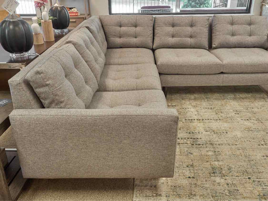 Crate & Barrel Two Piece 'Petrie' MCM Sectional