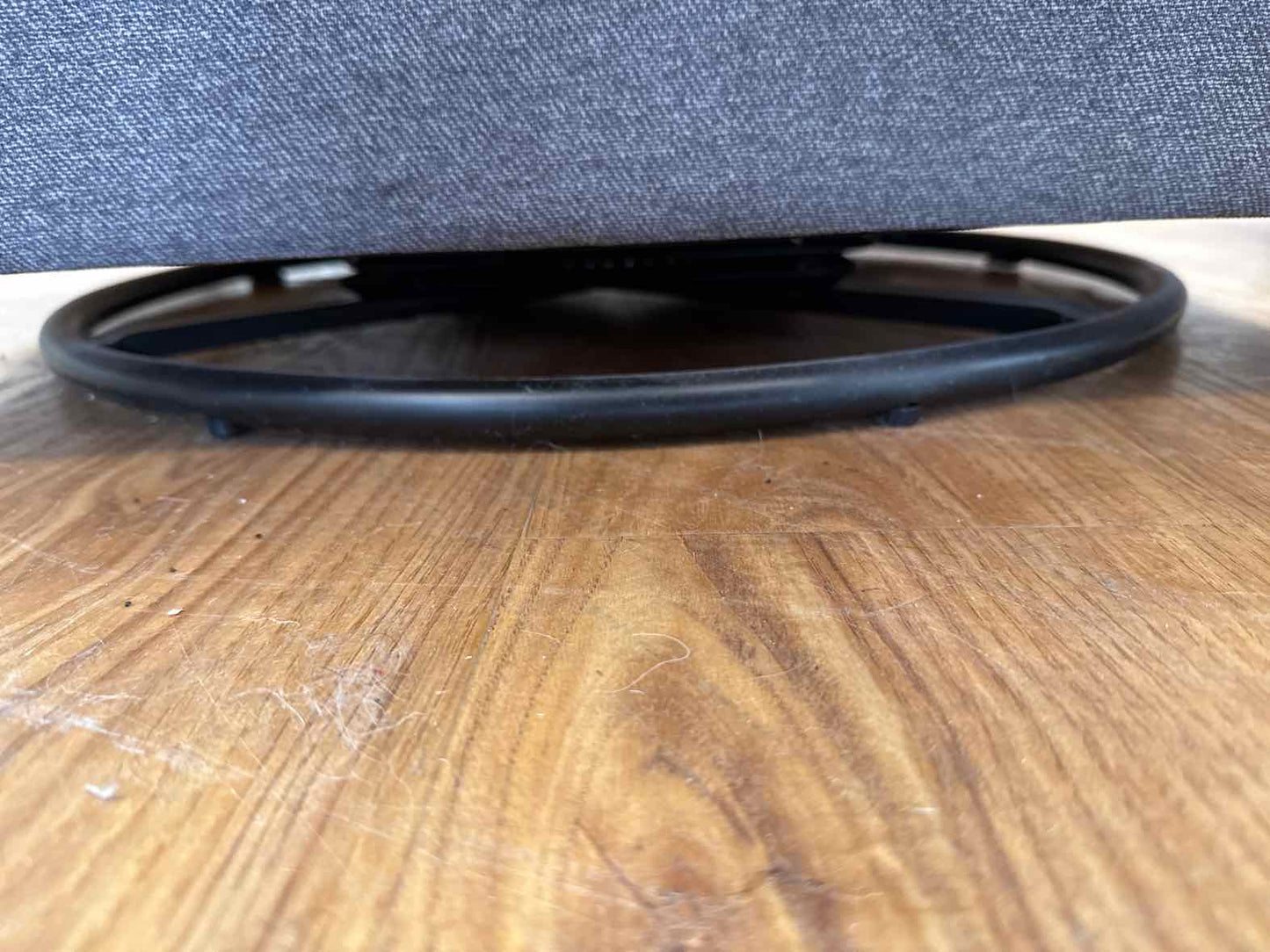 Flexsteel Pair of Charcoal Swivel Chairs w/ Ottoman