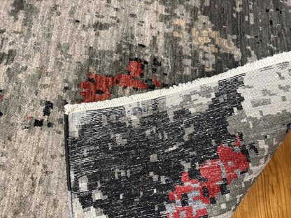 Hand Woven Neutral Abstract Area Rug