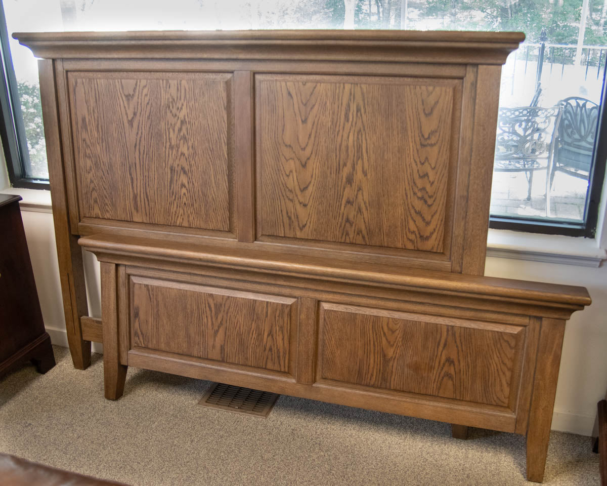 Pottery Barn Hudson Queen Panel Bed in Hewn Oak Finish