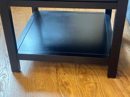 Black Single Drawer Side Table