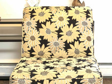 La-Z-Boy Black & Cream Floral Upholstered Armless  Chair