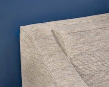 Avery Boardman Textured Track Arm Sofa In Hues Of Beige/Blue & Cream
