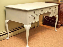 Solid Cherry Ice Blue Finish Queen Anne Desk