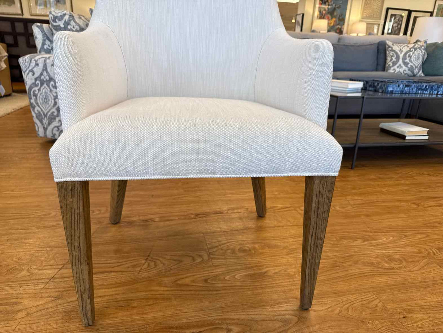 RH 'Ella' Pair of Fabric Dining Armchairs