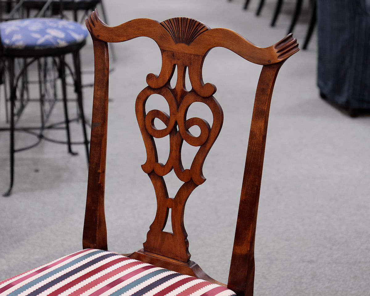 Set of 5 Chippendale Style Maple Dining Chairs