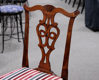 Set of 5 Chippendale Style Maple Dining Chairs