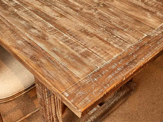 Rustic Driftwood Finish High Top Table &  6 Chair Set