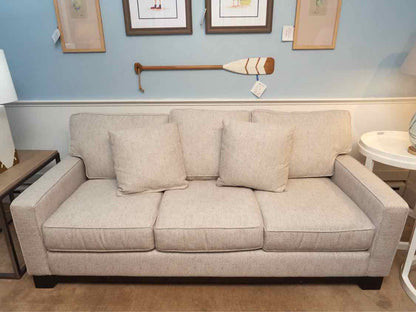 Ivory with Grey Fleck  Uphosltered 3 Cushion Sofa
