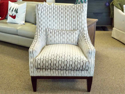Lee Jofa Contemporary Lounge Chair in Check Upholstery