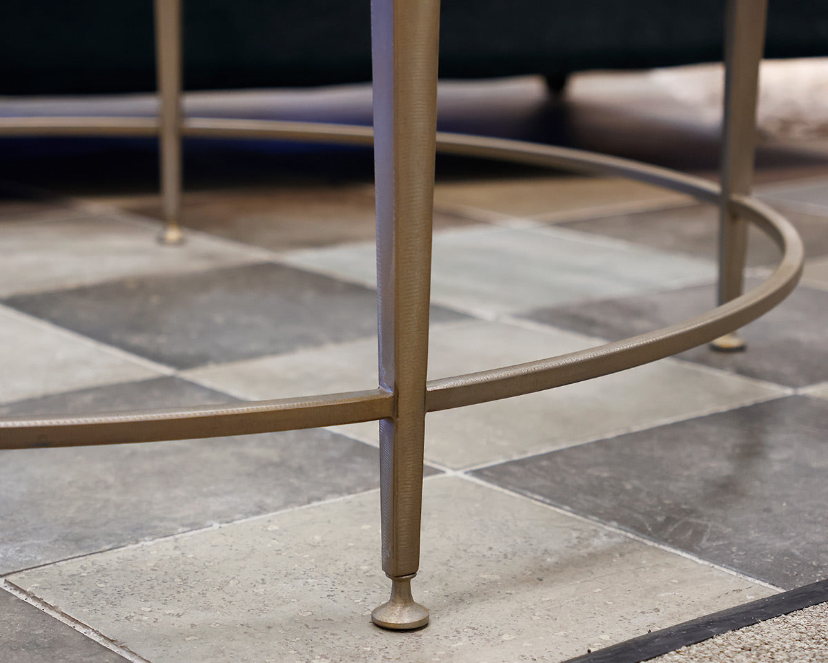 Glass Top Round Cocktail Table