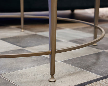 Glass Top Round Cocktail Table