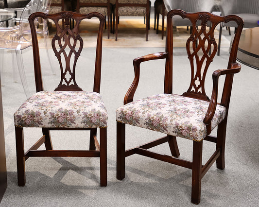 Set of 6 Mahogany Chippendale Dining Chairs