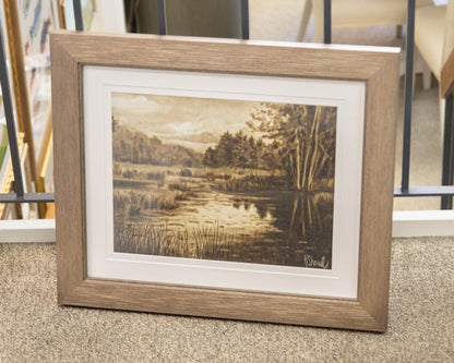 'Sepia Scape 2' Framed Print
