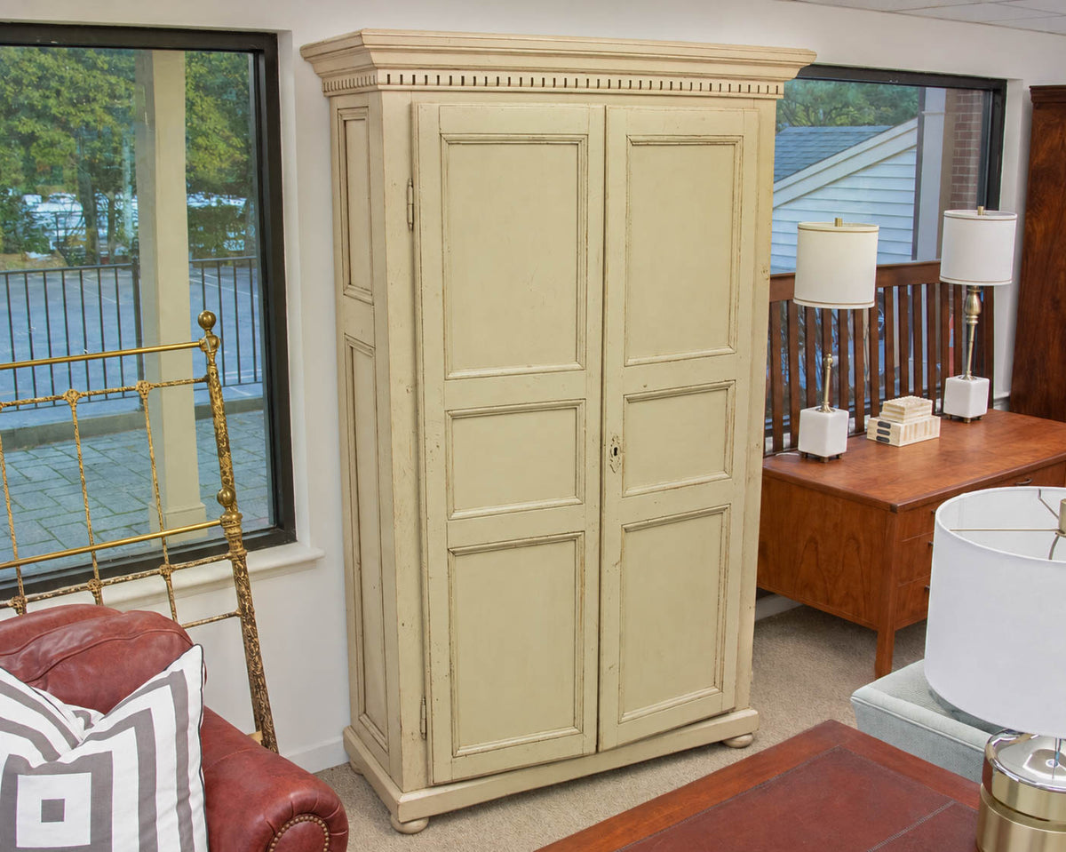 Antique Painted Armoire in Cafe Latte