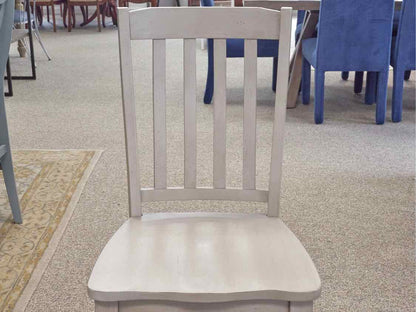 Grey Washed Drop Leaf Table & 2 Slat Back Chair Set