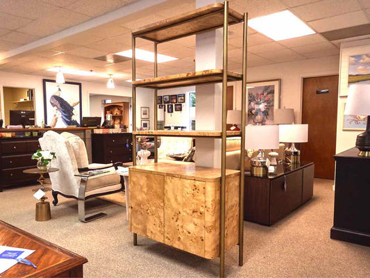 Crate & Barrel 'Mota' Burl Wood Bookcase