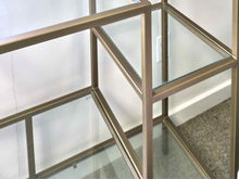 Pottery Barn Gold and Glass Bookcase