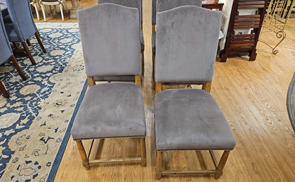 RH Set of 8 Empire Camelback Dining Chairs