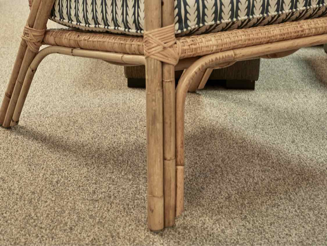 Pair of Serena & Lily 'Mattituck' Rattan Arm Chairs
