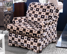 Upholstered Club Chair in a Geometric Upholstery
