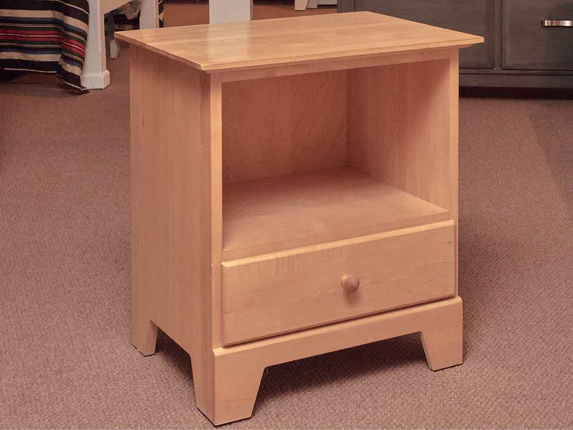 Moosehead  Natural Maple 1 Drawer  Nightstand with Open Storage