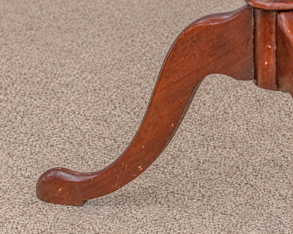 Round Cherry Tilt Top Side Table