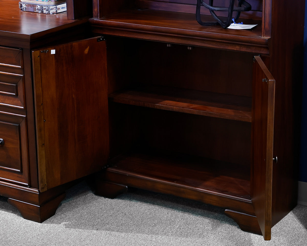 Mahogany 3-Piece Bookcase & Desk Unit