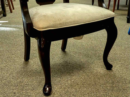 Thomasville Trestle Dining Table in Dark Finish & Set of 8 Matching Chairs