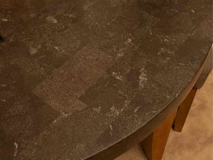 Round Stone Top Ash Legs Table &  2 Chair Set