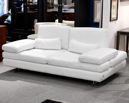 Giuseppe Nicoletti White Leather Sofa
